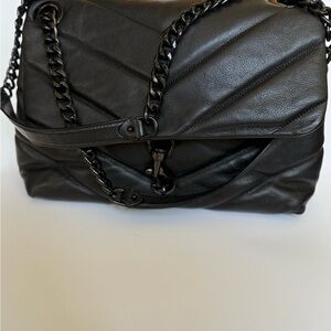 Rebecca Minkoff Black Chevron Shoulder Bag